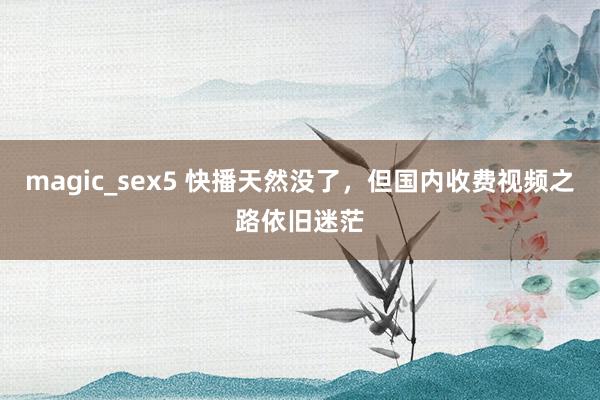 magic_sex5 快播天然没了，但国内收费视频之路依旧迷茫